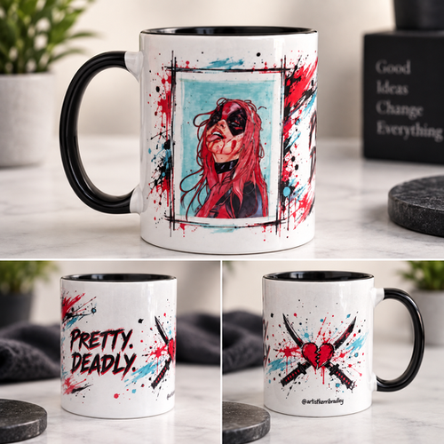 Lady Pool Mug: Deadpool Inspired Fan Art Variant