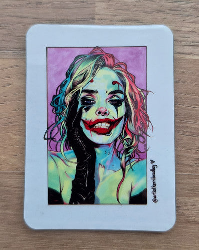 Harley Quinn Inspired Fridge Magnet