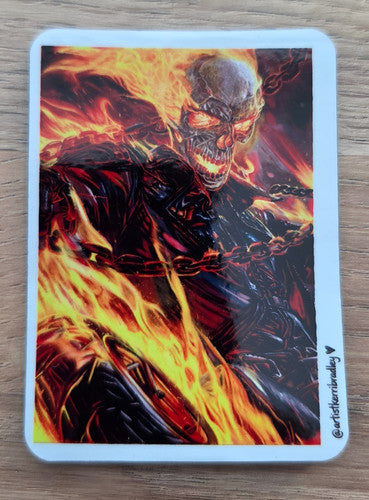 Ghost Rider Inspired Fridge Magnet