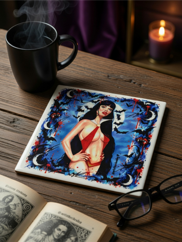 Vampirella-Inspired Coaster