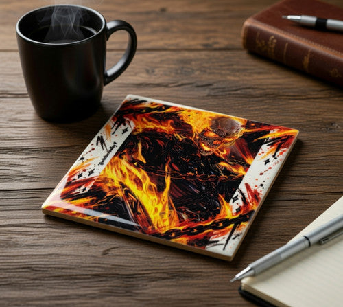 Ghost Rider-Inspired Coaster