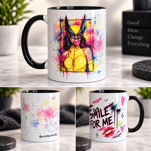 Wolverina Mug | Wolverine Inspired Fan Art
