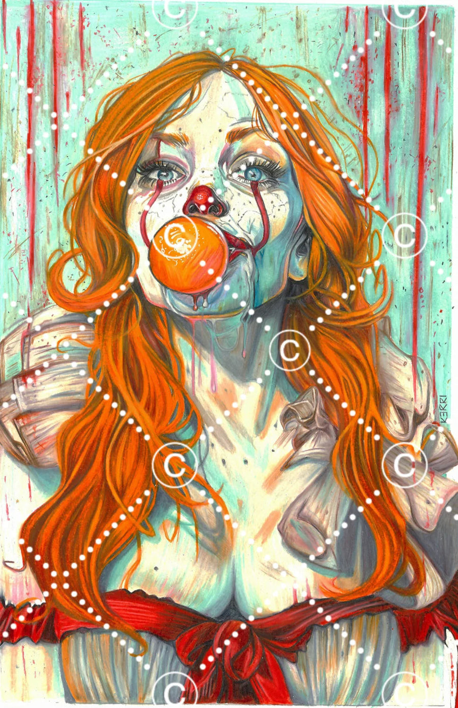 Lady Clown of the Underground Premium Matte Print