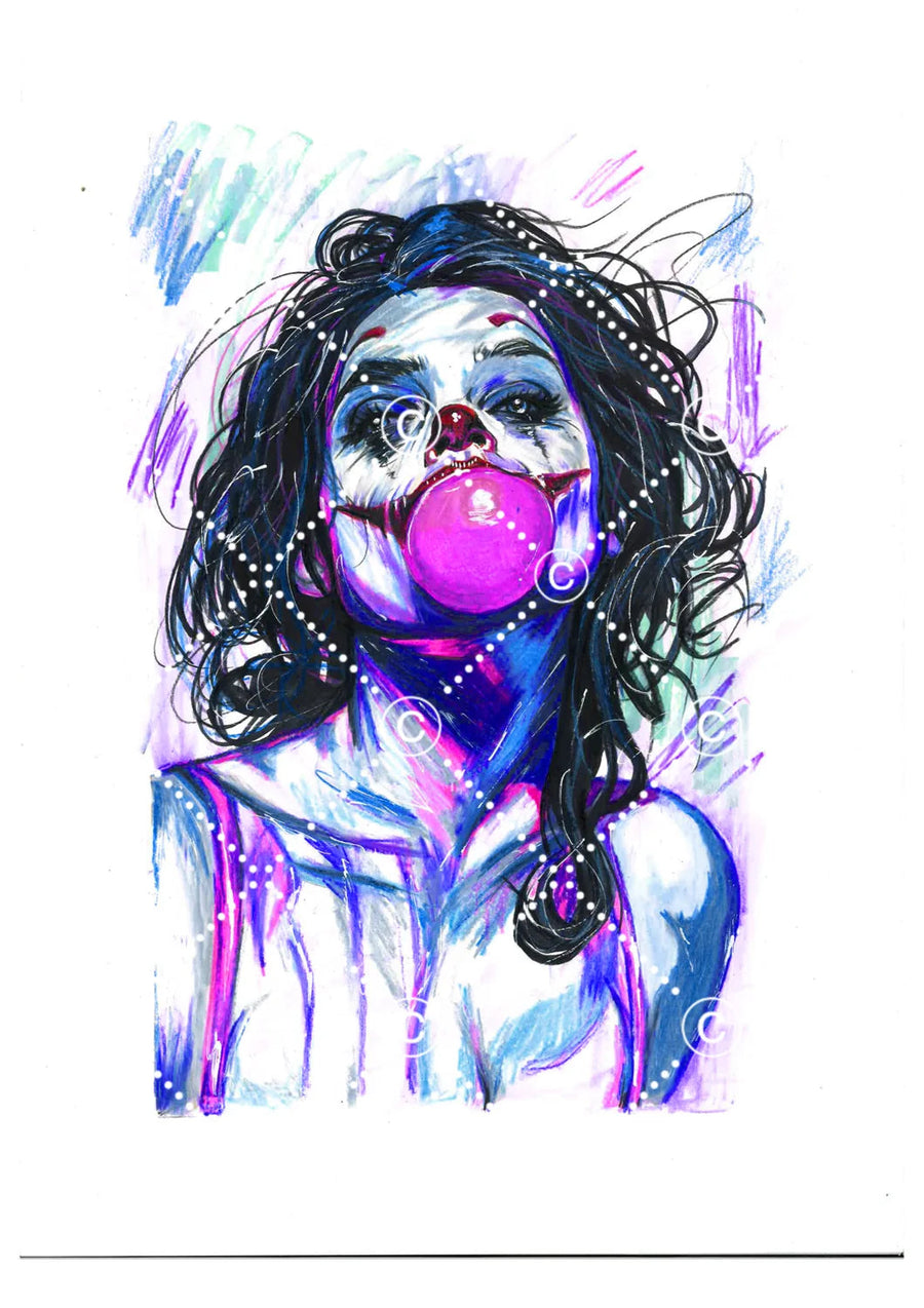 Bubble and Blues Premium Matte Print